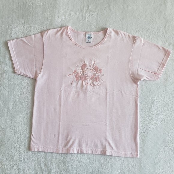 COTTON Soft Hawaii Embroidered Crew Neck Short Sleeves T Shirt SZ L - Picture 4 of 11